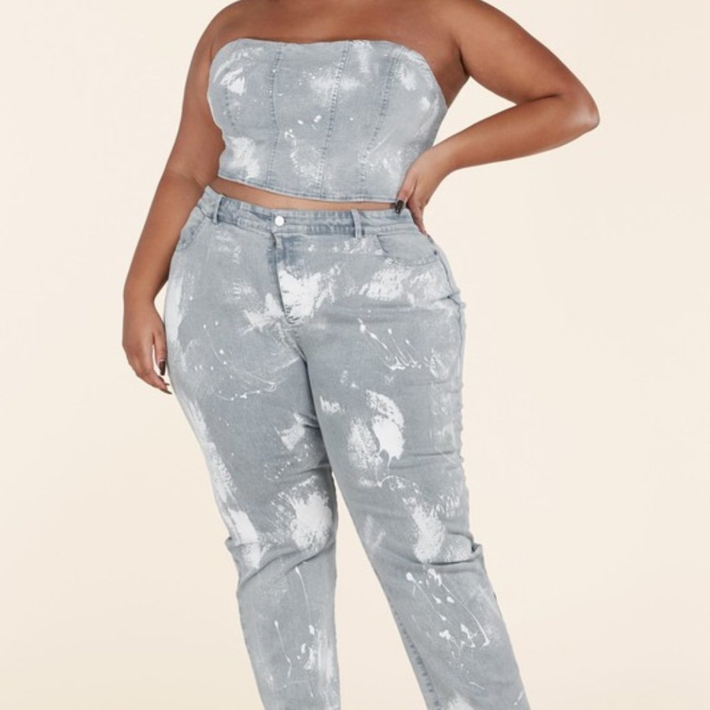 Halter top denim set
